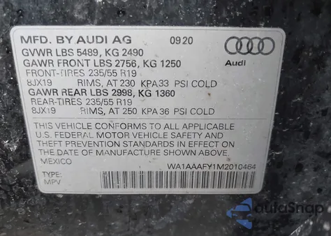 2021 Audi Q5 Premium 45 Tfsi Quattro S Tronic from USA, damaged, VIN WA1AAAFY1M2010464